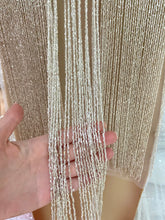 Ezüstszínű üveggyöngy bojtok - 40 cm hosszú